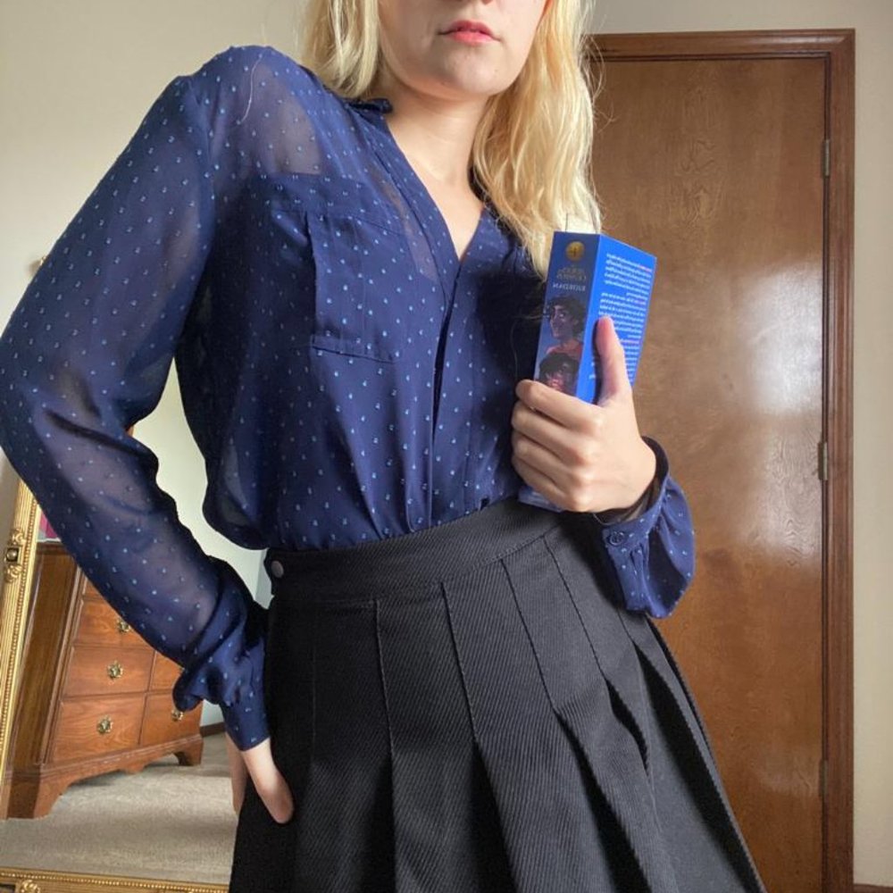 Tommy Hilfiger Office Chic Mesh Blue Blouse